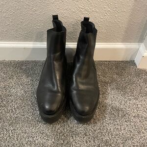 Sam Edelman Black Leather Ankle Boots